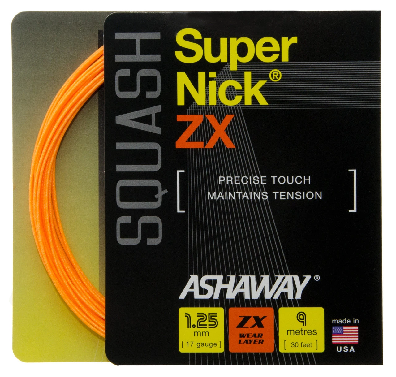 Ashaway SuperNick ZX 17 1.25mm Squash Set 3 Ashaway SuperNick ZX 17 1.25mm Squash Set