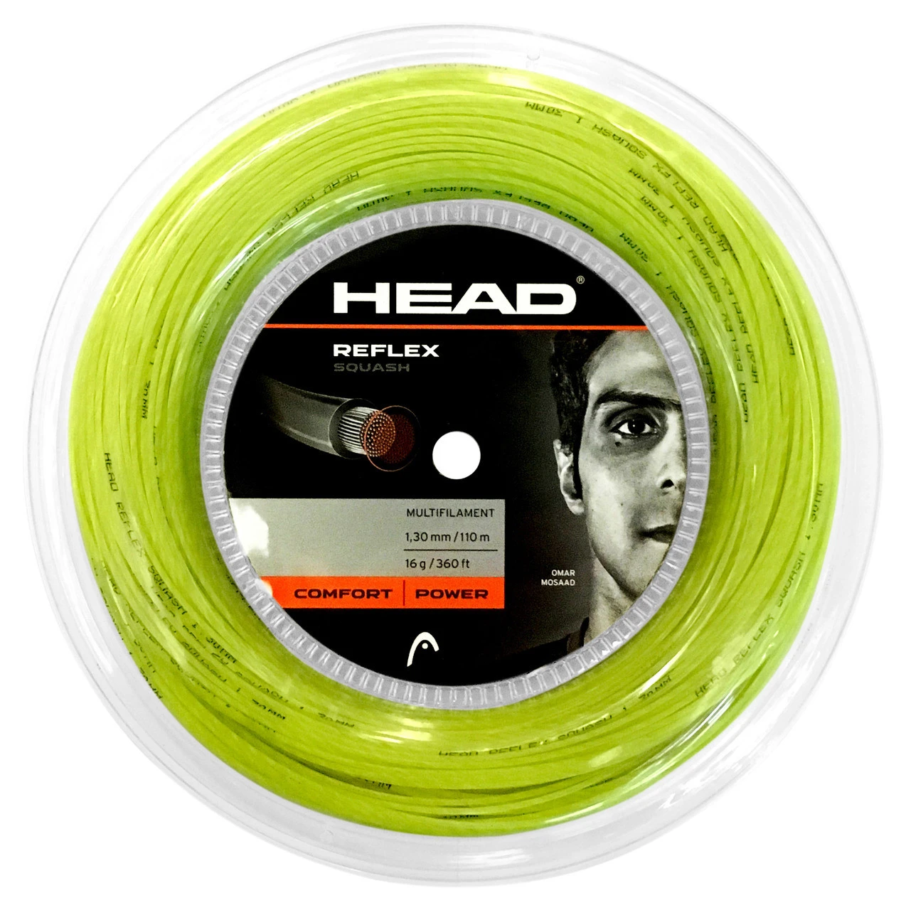 Head Reflex 16 1.30mm Squash 110M Reel 3 Head Reflex 16 1.30mm Squash 110M Reel