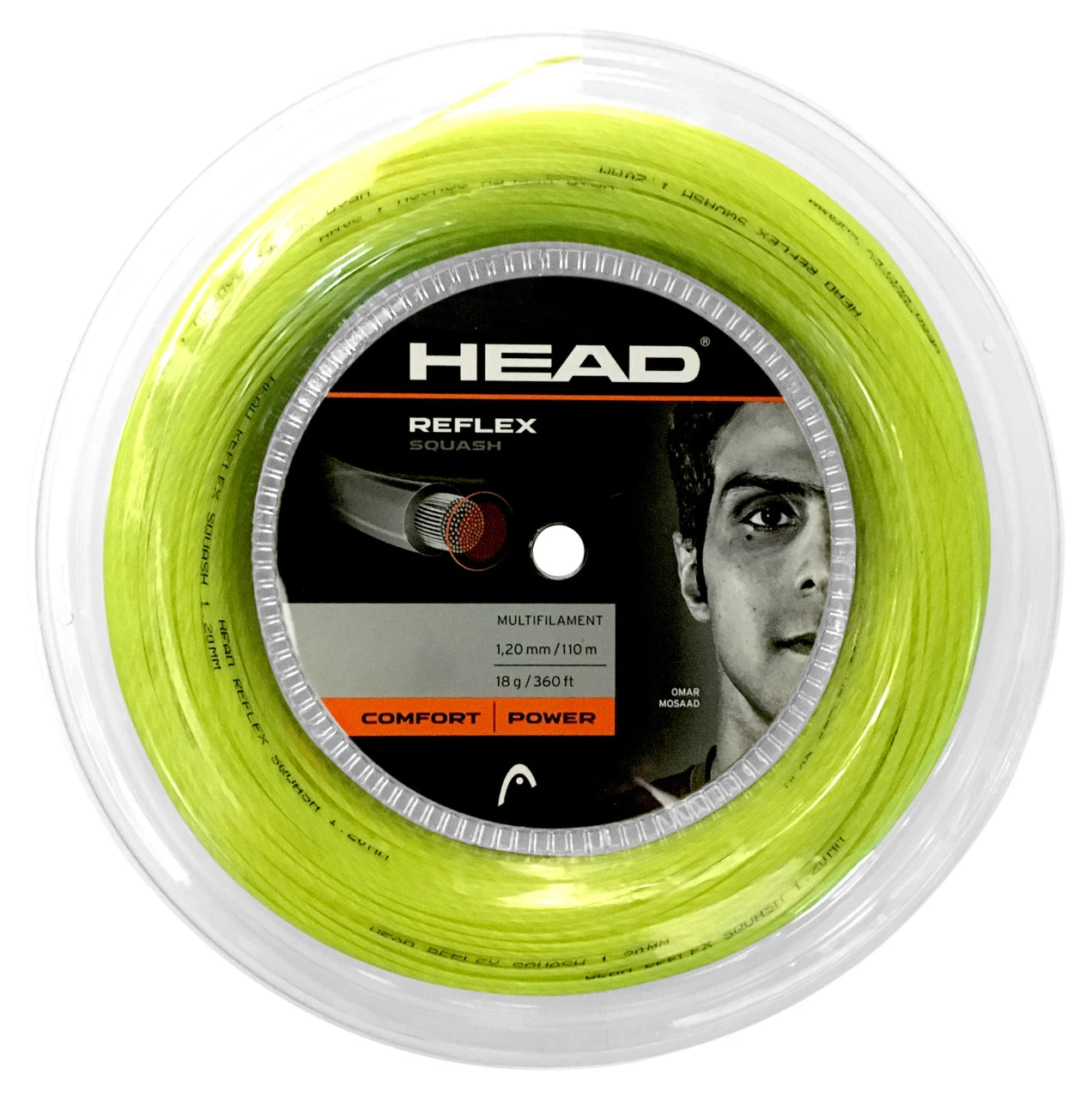 Head Reflex 18 1.20mm Squash 110M Reel 4 Head Reflex 18 1.20mm Squash 110M Reel - Image 2