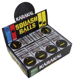 Karakal Single Yellow Dot Squash Balls 12 Pack