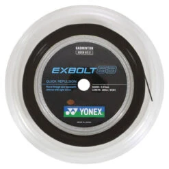 Yonex Exbolt 63 0.63mm Badminton 200M Reel -Sports Store yonex exbolt 63 0 63mm badminton 200m reel black 33731 82845.1698772696